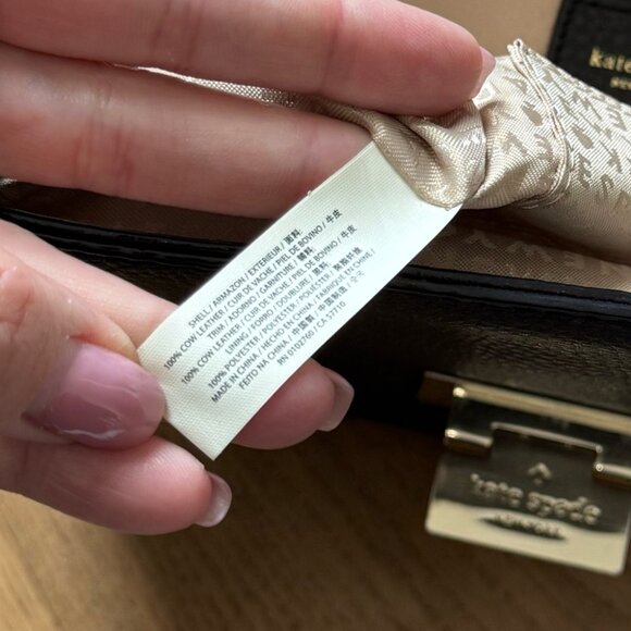 Kate Spade Black Leather & Suede Magnolia Park Suede Laurel Crossbody Bag - EUC - Picture 6 of 11